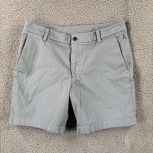 Lululemon Mens Commission Shorts ABC 33 Gray Classic Fit Travel Casual 7” Inseam - Picture 1 of 7